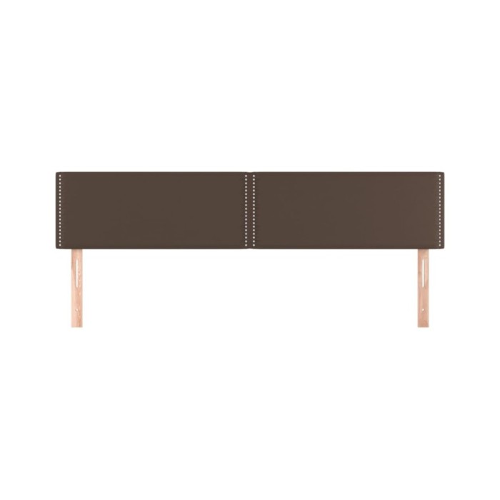 Têtes de lit 2 pcs Marron 100x5x78/88 cm Similicuir