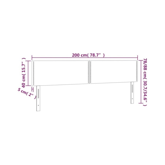 Têtes de lit 2 pcs Marron 100x5x78/88 cm Similicuir
