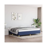 Cadre de lit Bleu 200x200 cm Tissu