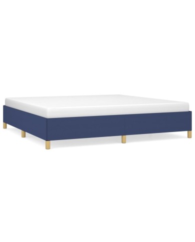 Cadre de lit Bleu 200x200 cm Tissu