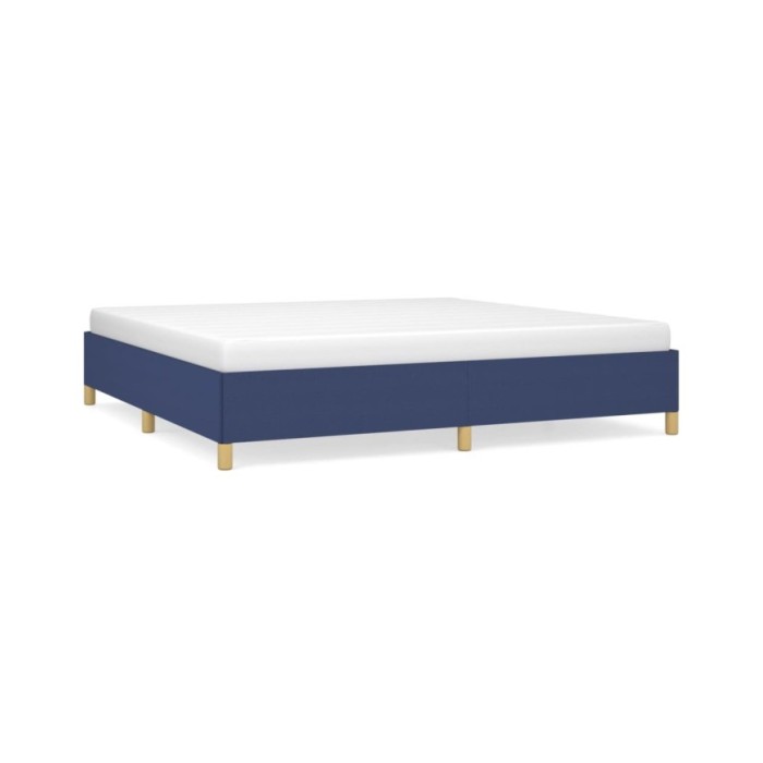 Cadre de lit Bleu 200x200 cm Tissu