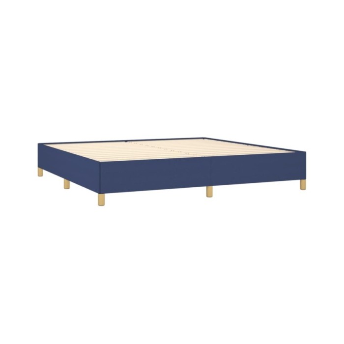 Cadre de lit Bleu 200x200 cm Tissu