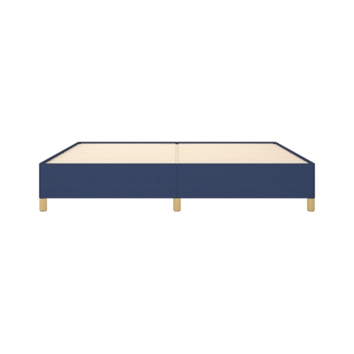 Cadre de lit Bleu 200x200 cm Tissu