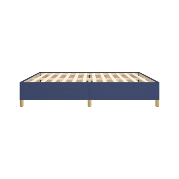 Cadre de lit Bleu 200x200 cm Tissu