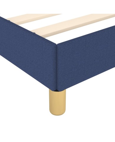 Cadre de lit Bleu 200x200 cm Tissu
