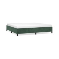 Cadre de lit Vert foncé 200x200 cm Velours