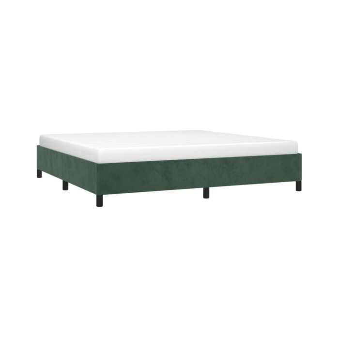 Cadre de lit Vert foncé 200x200 cm Velours