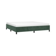 Cadre de lit Vert foncé 200x200 cm Velours