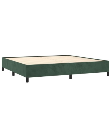 Cadre de lit Vert foncé 200x200 cm Velours