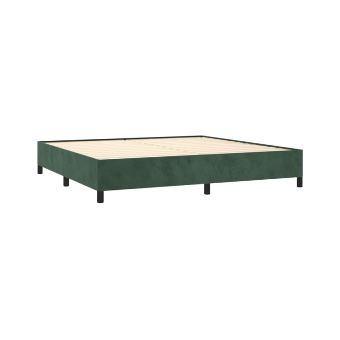 Cadre de lit Vert foncé 200x200 cm Velours