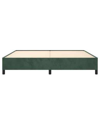 Cadre de lit Vert foncé 200x200 cm Velours
