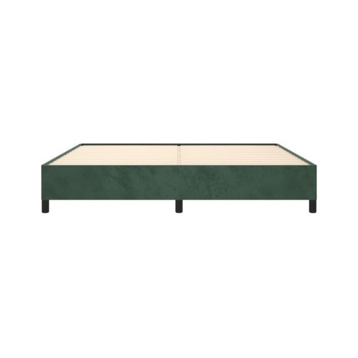 Cadre de lit Vert foncé 200x200 cm Velours