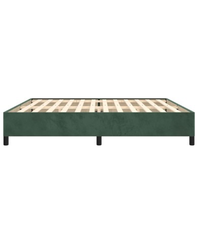 Cadre de lit Vert foncé 200x200 cm Velours