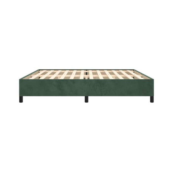 Cadre de lit Vert foncé 200x200 cm Velours