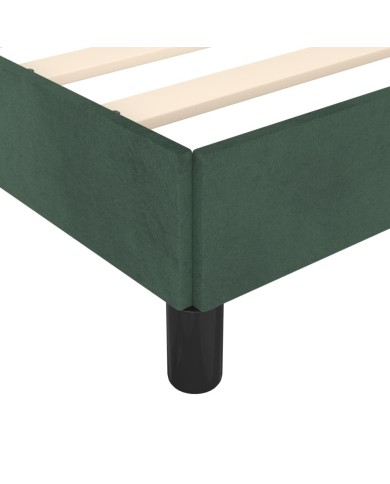 Cadre de lit Vert foncé 200x200 cm Velours