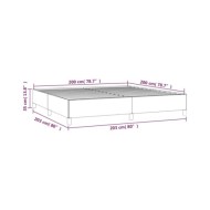 Cadre de lit Vert foncé 200x200 cm Velours