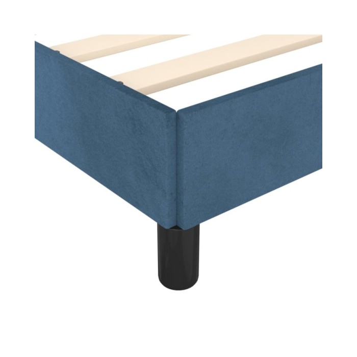 Cadre de lit avec tête de lit Bleu foncé 200x200 cm Velours