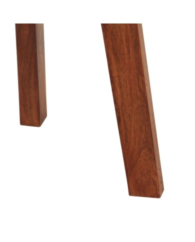 Tabourets de bar 2 pcs Cuir véritable et bois d'acacia solide