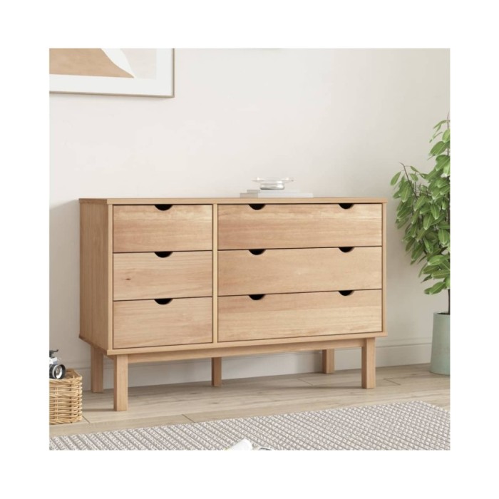 Armoire à tiroirs 113,5x39,5x73 cm Bois de pin massif