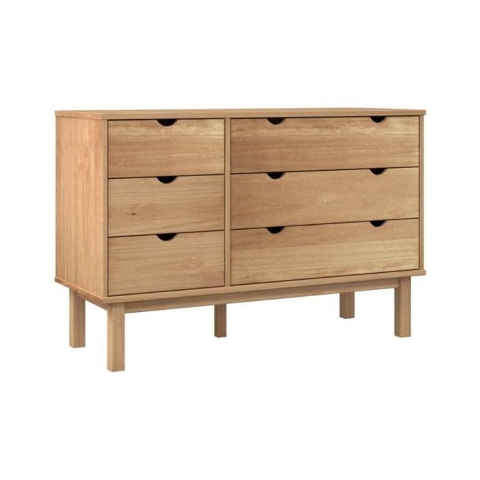 Armoire à tiroirs 113,5x39,5x73 cm Bois de pin massif