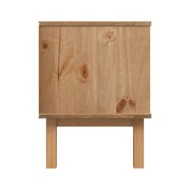 Meuble TV Marron et gris 113,5x43x57 cm Bois de pin massif