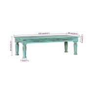 Table basse 110x50x34 cm Bois de récupération massif