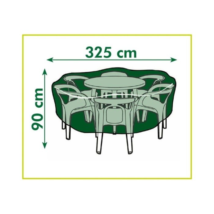 Nature Housse de mobilier de jardin pour tables rondes 325x325x90 cm
