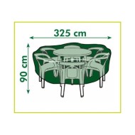 Nature Housse de mobilier de jardin pour tables rondes 325x325x90 cm