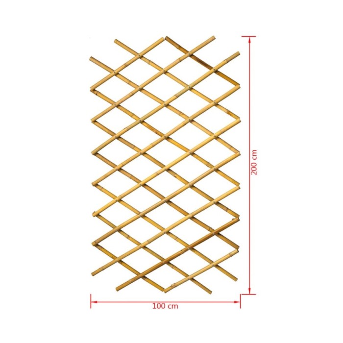 Nature Palissade de jardin 100 x 200 cm bambou