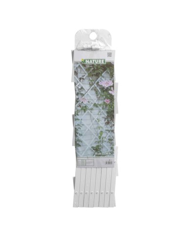 Nature Palissade de jardin 100 x 200 cm PVC Blanc