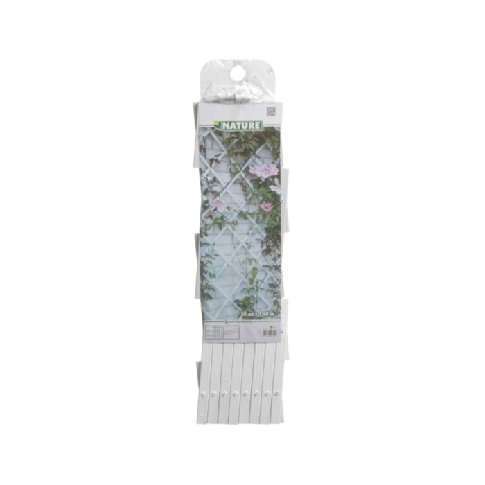 Nature Palissade de jardin 100 x 200 cm PVC Blanc