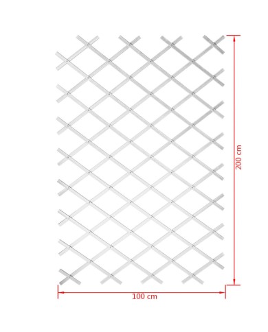 Nature Palissade de jardin 100 x 200 cm PVC Blanc