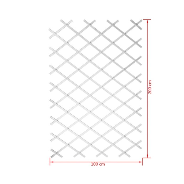 Nature Palissade de jardin 100 x 200 cm PVC Blanc