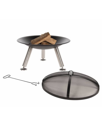 RedFire Vasque à feu Chicago Noir Acier 75 cm 85013