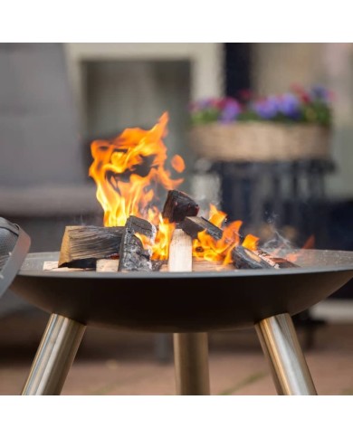 RedFire Vasque à feu Chicago Noir Acier 75 cm 85013