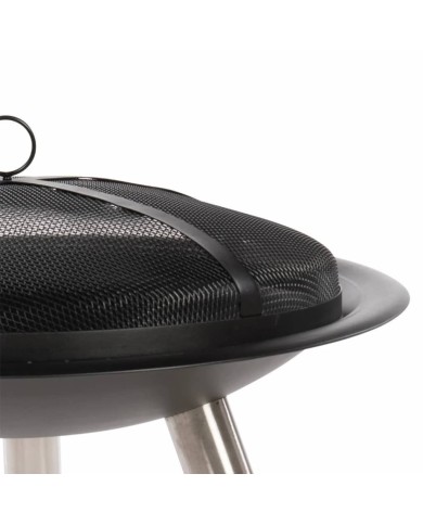 RedFire Vasque à feu Chicago Noir Acier 75 cm 85013