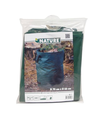 Nature Sac poubelle de jardin Rond 240 L Vert