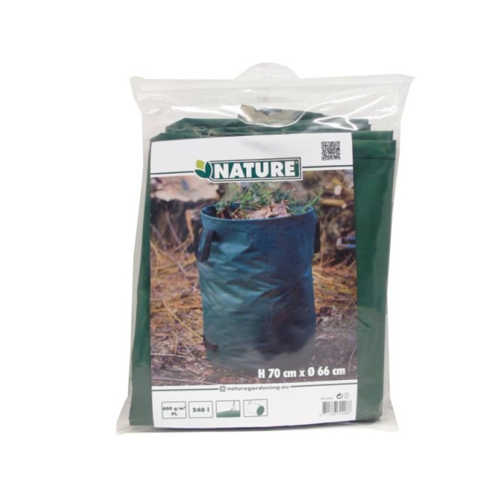 Nature Sac poubelle de jardin Rond 240 L Vert