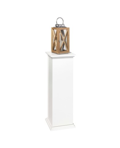FMD Table d'appoint avec porte 88,5 cm Blanc