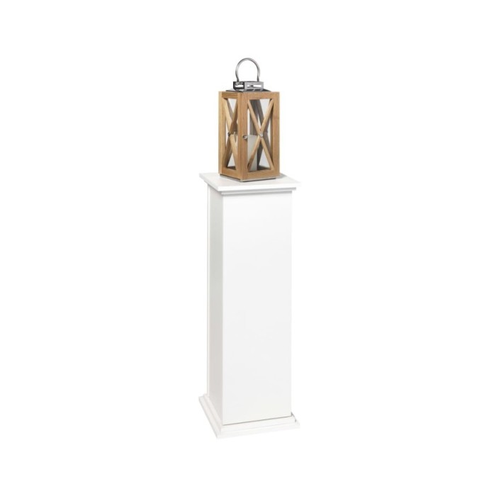 FMD Table d'appoint avec porte 88,5 cm Blanc
