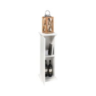 FMD Table d'appoint avec porte 88,5 cm Blanc