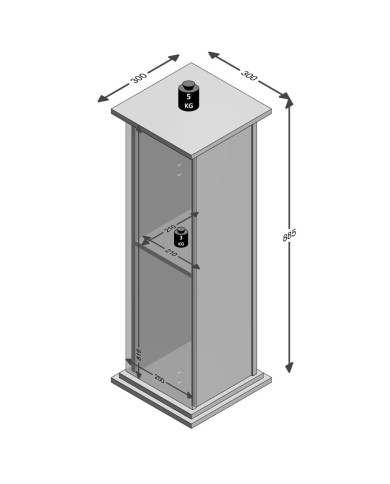 FMD Table d'appoint avec porte 88,5 cm Blanc
