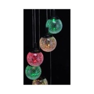 HI Lampe LED solaire Verre craquelé 6 ampoules