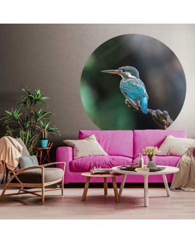 WallArt Papier peint cercle The Kingfisher 190 cm