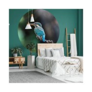 WallArt Papier peint cercle The Kingfisher 190 cm