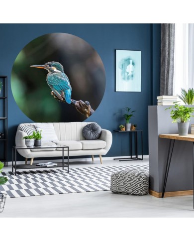 WallArt Papier peint cercle The Kingfisher 190 cm