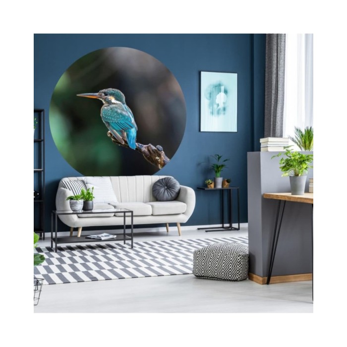 WallArt Papier peint cercle The Kingfisher 190 cm
