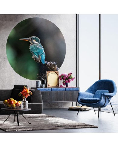 WallArt Papier peint cercle The Kingfisher 190 cm