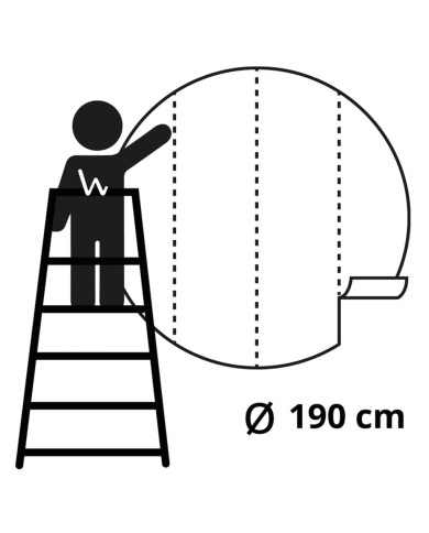 WallArt Papier peint cercle The Kingfisher 190 cm