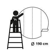 WallArt Papier peint cercle The Kingfisher 190 cm